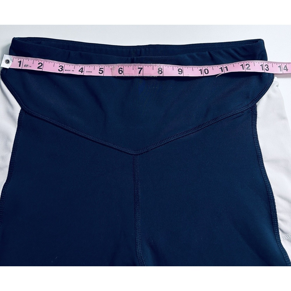 Champion High Rise 20"‎ Training Leggings Blue white Size M Yoga Capri - Picture 8 of 11